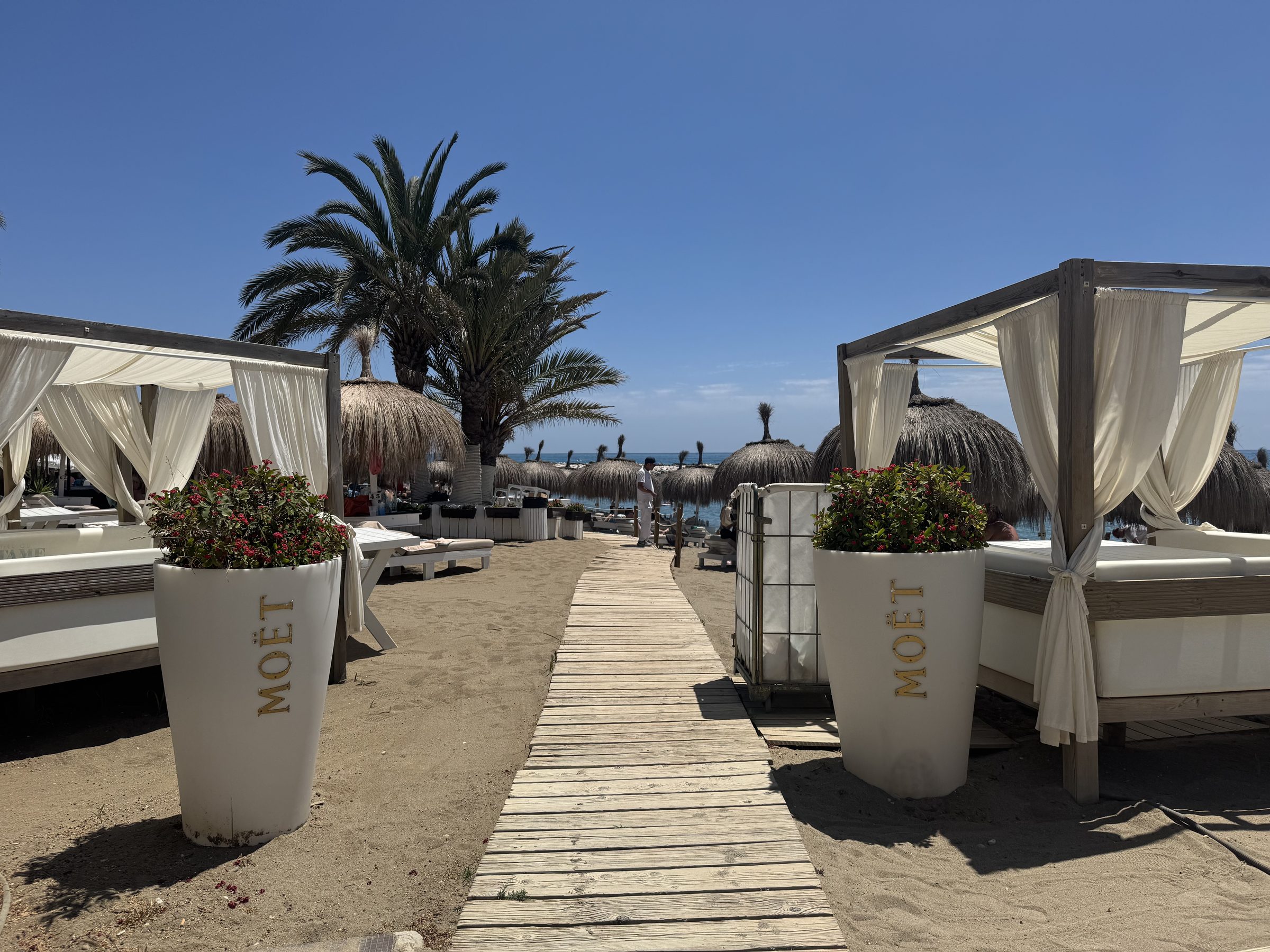 A beach club in Marbella